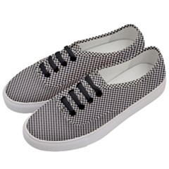 Small Black And White Watercolor Checkerboard Chess Women s Classic Low Top Sneakers by PodArtist