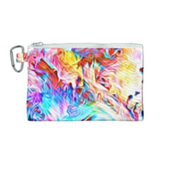 Background-drips-fluid-colorful- Canvas Cosmetic Bag (medium) by Jancukart