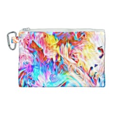 Background-drips-fluid-colorful- Canvas Cosmetic Bag (large)