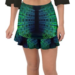 Technology-artificial-intelligence Fishtail Mini Chiffon Skirt