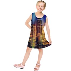 Skyline-light-rays-gloss-upgrade Kids  Tunic Dress by Jancukart