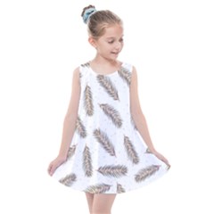 Christmas-seamless-pattern-with-gold-fir-branches Kids  Summer Dress