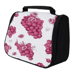 Grape-bunch-seamless-pattern-white-background-with-leaves 001 Full Print Travel Pouch (Small)