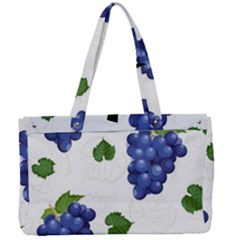 Grape-bunch-seamless-pattern-white-background-with-leaves Canvas Work Bag by nate14shop