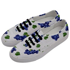 Grape-bunch-seamless-pattern-white-background-with-leaves Men s Classic Low Top Sneakers by nate14shop