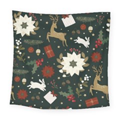 Hand Drawn Christmas Pattern Design Square Tapestry (large) by nate14shop