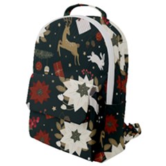 Hand Drawn Christmas Pattern Design Flap Pocket Backpack (small) by nate14shop