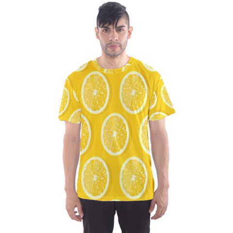 Lemon-fruits-slice-seamless-pattern Men s Sport Mesh Tee by nate14shop