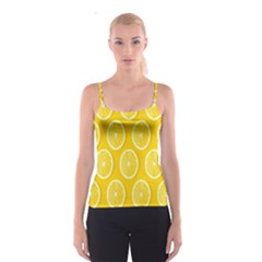 Lemon-fruits-slice-seamless-pattern Spaghetti Strap Top by nate14shop