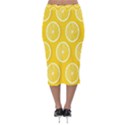 Lemon-fruits-slice-seamless-pattern Velvet Midi Pencil Skirt View2