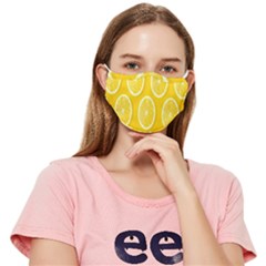 Lemon-fruits-slice-seamless-pattern Fitted Cloth Face Mask (adult) by nate14shop