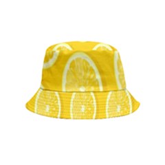 Lemon-fruits-slice-seamless-pattern Inside Out Bucket Hat (kids) by nate14shop