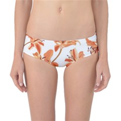 Lily-flower-seamless-pattern-white-background Classic Bikini Bottoms by nate14shop
