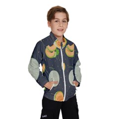 Melon-whole-slice-seamless-pattern Kids  Windbreaker by nate14shop