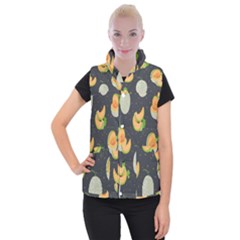 Melon-whole-slice-seamless-pattern Women s Button Up Vest by nate14shop