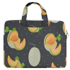 Melon-whole-slice-seamless-pattern Macbook Pro 13  Double Pocket Laptop Bag by nate14shop