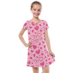 Scattered-love-cherry-blossom-background-seamless-pattern Kids  Cross Web Dress