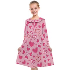 Scattered-love-cherry-blossom-background-seamless-pattern Kids  Midi Sailor Dress