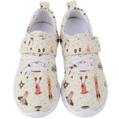 Seamless-background-with-spaceships-stars Women s Velcro Strap Shoes by nate14shop