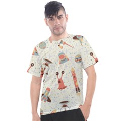 Seamless-background-with-spaceships-stars Men s Sport Top by nate14shop