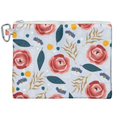 Seamless-floral-pattern Canvas Cosmetic Bag (xxl) by nate14shop