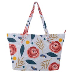 Seamless-floral-pattern Full Print Shoulder Bag