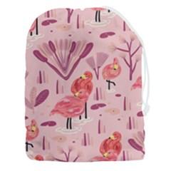 Seamless-pattern-with-flamingo Drawstring Pouch (3xl) by nate14shop