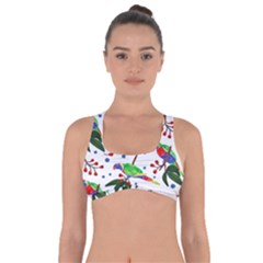 Seamless-pattern-with-parrot Got No Strings Sports Bra by nate14shop