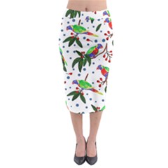 Seamless-pattern-with-parrot Midi Pencil Skirt by nate14shop