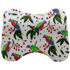 Seamless-pattern-with-parrot Head Support Cushion by nate14shop