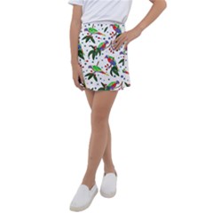 Seamless-pattern-with-parrot Kids  Tennis Skirt