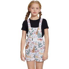 Seamless-pattern-with-rabbit Kids  Short Overalls by nate14shop