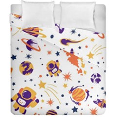 Seamless-pattern-with-spaceships-stars 005 Duvet Cover Double Side (california King Size)