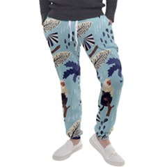 Tropical-leaves-seamless-pattern-with-monkey Men s Jogger Sweatpants by nate14shop