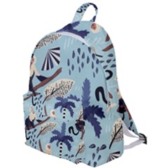 Tropical-leaves-seamless-pattern-with-monkey The Plain Backpack by nate14shop