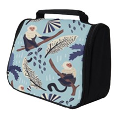 Tropical-leaves-seamless-pattern-with-monkey Full Print Travel Pouch (small) by nate14shop