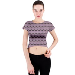 House-roof Crew Neck Crop Top