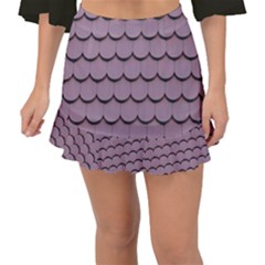House-roof Fishtail Mini Chiffon Skirt