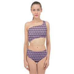 House-roof Spliced Up Two Piece Swimsuit