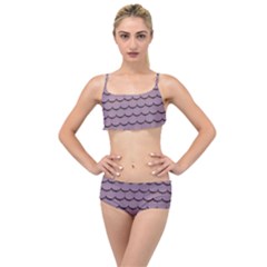 House-roof Layered Top Bikini Set