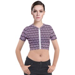 House-roof Short Sleeve Cropped Jacket