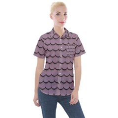 House-roof Women s Short Sleeve Pocket Shirt