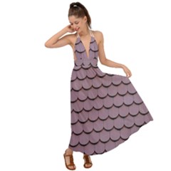 House-roof Backless Maxi Beach Dress