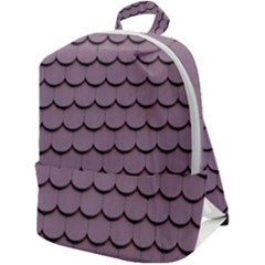 House-roof Zip Up Backpack