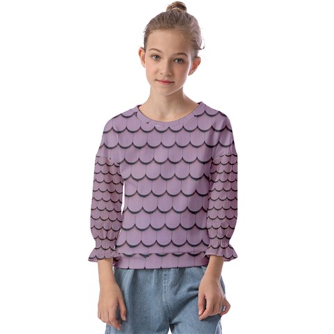 House-roof Kids  Cuff Sleeve Top by nate14shop