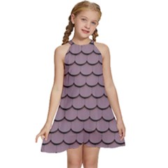 House-roof Kids  Halter Collar Waist Tie Chiffon Dress