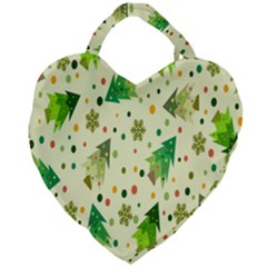 Hand Drawn Christmas Giant Heart Shaped Tote