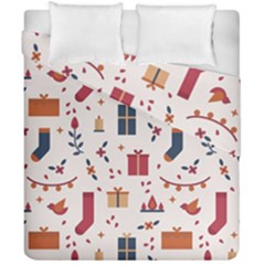 Christmas-gifts-socks-pattern Duvet Cover Double Side (california King Size)