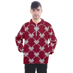 Christmas-seamless-knitted-pattern-background Men s Half Zip Pullover by nate14shop