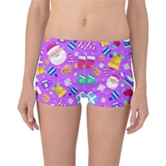 Flat-christmas-pattern-design Reversible Boyleg Bikini Bottoms